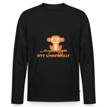 LUNETTES DE SOLEIL SINGE - T-shirt manches longues Premium bio Homme - noir - Devant - Nico (187cm)