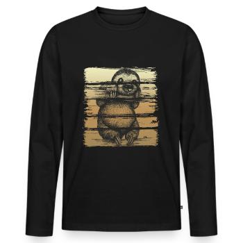 Sloth sloth - Men's Premium Organic Long Sleeve Shirt - black - Front - Nico (187cm)