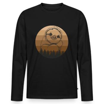 Sloth sloth - Men's Premium Organic Long Sleeve Shirt - black - Front - Nico (187cm)