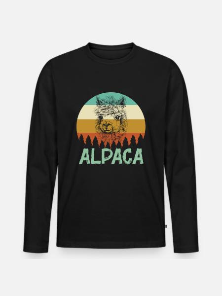 Alpaca alpaca - Men's Premium Organic Long Sleeve Shirt - black