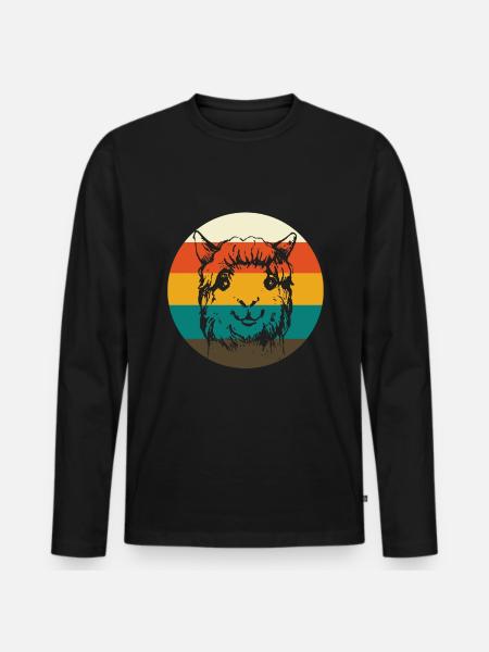 ALPACA ALPACA - Men's Premium Organic Long Sleeve Shirt - black