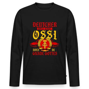 Easterner - T-shirt manches longues Premium bio Homme - noir - Devant - Nico (187cm)