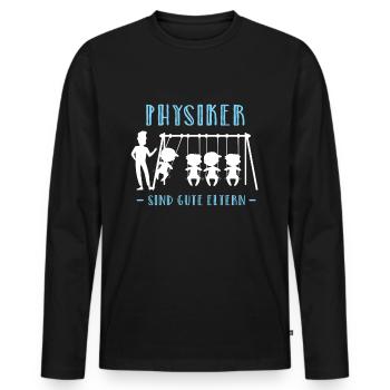 Physik Werdender Vater Mutter Eltern Physiker - Männer Premium Bio Langarmshirt - Schwarz - Vorne - Nico (187cm)