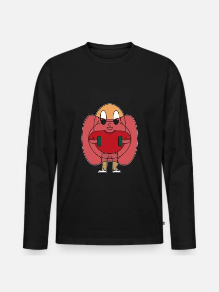 Bubble Ball Player Egg - Men's Premium Organic Long Sleeve Shirt - black
