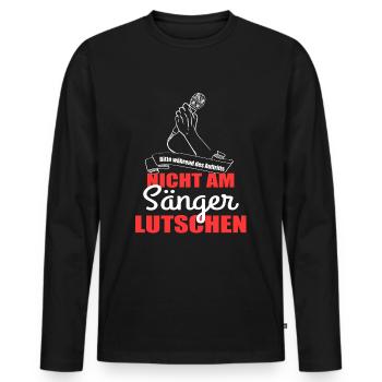 Sänger Singen Gesang - Männer Premium Bio Langarmshirt - Schwarz - Vorne - Nico (187cm)