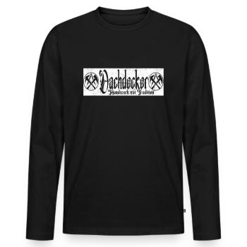 Dachdeckermeister Dachdecker Handwerk Tradition - Männer Premium Bio Langarmshirt - Schwarz - Vorne - Nico (187cm)