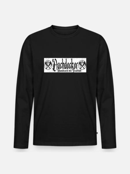Dachdeckermeister Dachdecker Handwerk Tradition - Männer Premium Bio Langarmshirt - Schwarz