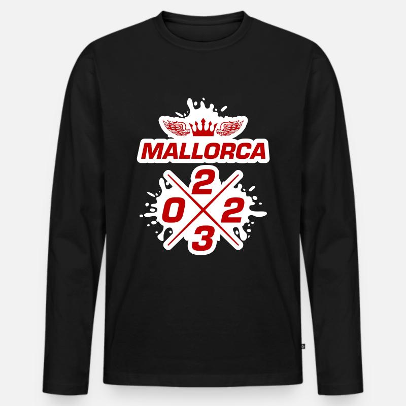 Mallorca 2023 - Männer Premium Bio Langarmshirt - Schwarz