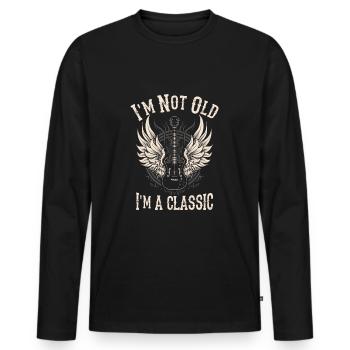 Guitaristes Guitaristes Guitariste Guitariste - T-shirt manches longues Premium bio Homme - noir - Devant - Nico (187cm)