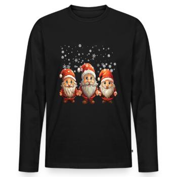 Fête de Noël et réunion de famille Noël. - T-shirt manches longues Premium bio Homme - noir - Devant - Nico (187cm)