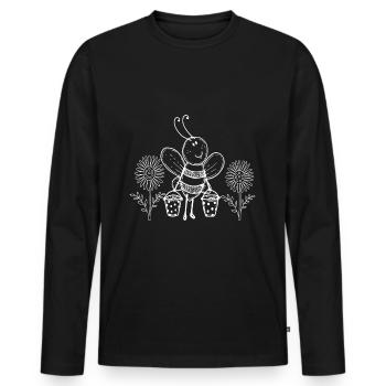 Bees, Bees, Women, Children, Men, Beekeepers - Men's Premium Organic Long Sleeve Shirt - black - Front - Nico (187cm)