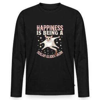sucre, planeur, planeurs, amour, mignon, - T-shirt manches longues Premium bio Homme - noir - Devant - Nico (187cm)