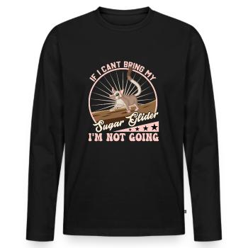 sucre, planeur, planeurs, amour, mignon, - T-shirt manches longues Premium bio Homme - noir - Devant - Nico (187cm)