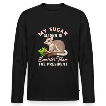 sucre, planeur, planeurs, amour, mignon, - T-shirt manches longues Premium bio Homme - noir - Devant - Nico (187cm)