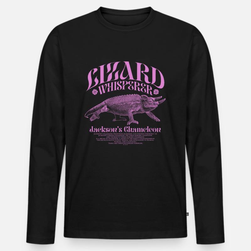 Jackson's Chamäleon Echsenflüsterer - Männer Premium Bio Langarmshirt - Schwarz