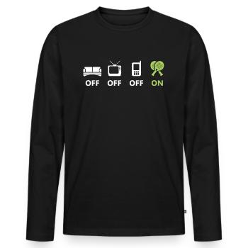 Padel Padel Joueur Padeltennis Padel Tennis - T-shirt manches longues Premium bio Homme - noir - Devant - Nico (187cm)