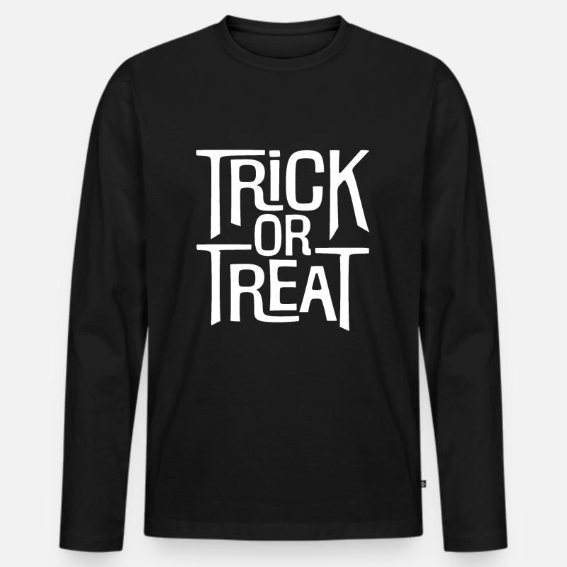 Süßes oder Saures - Männer Premium Bio Langarmshirt - Schwarz