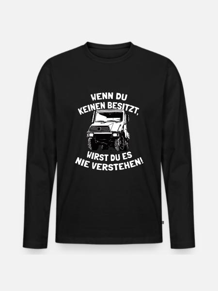 Unimog - 408 - Offroad - Universal Motorgerät - Männer Premium Bio Langarmshirt - Schwarz