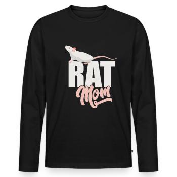 Rat - Maman Rat - T-shirt manches longues Premium bio Homme - noir - Devant - Nico (187cm)