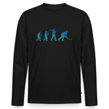 Floorball Floorball Game Design pour Floorball - T-shirt manches longues Premium bio Homme - noir - Devant - Nico (187cm)