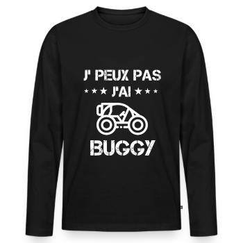 je peux pas j'ai buggy cadeau quad - T-shirt manches longues Premium bio Homme - noir - Devant - Nico (187cm)