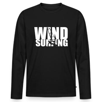 Windsurfing - Surfeurs - T-shirt manches longues Premium bio Homme - noir - Devant - Nico (187cm)