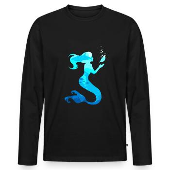 Mermaid mermaid mermaid fairy tale - Men's Premium Organic Long Sleeve Shirt - black - Front - Nico (187cm)