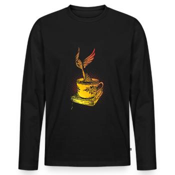Mermaid mermaid mermaid fairy tale - Men's Premium Organic Long Sleeve Shirt - black - Front - Nico (187cm)