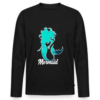 Mermaid mermaid mermaid fairy tale - Men's Premium Organic Long Sleeve Shirt - black - Front - Nico (187cm)