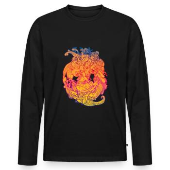 Mermaid mermaid mermaid fairy tale - Men's Premium Organic Long Sleeve Shirt - black - Front - Nico (187cm)
