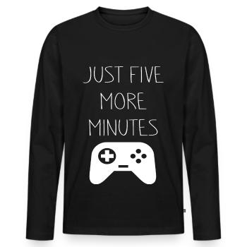 Gaming Gamer Nerd Gift Games Funny - Men's Premium Organic Long Sleeve Shirt - black - Front - Nico (187cm)