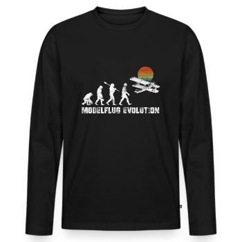 Modellflug Sport Evolution Pilot Flugzeug Spruch M - T-shirt manches longues Premium bio Homme - noir - Devant - Nico (187cm)