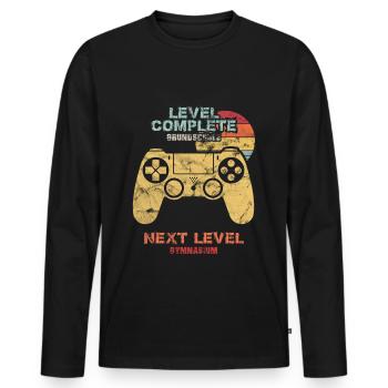 Level Complete Enrollment Gymnasium 5th grade Gam - Men's Premium Organic Long Sleeve Shirt - black - Front - Nico (187cm)