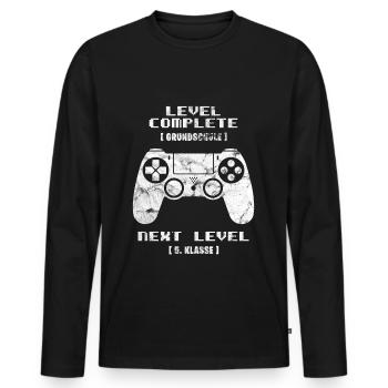 Level Complete Enrollment Gymnasium 5th grade Gam - Men's Premium Organic Long Sleeve Shirt - black - Front - Nico (187cm)