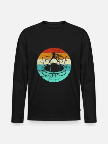 trampoline - Men's Premium Organic Long Sleeve Shirt - black