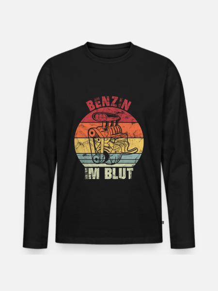 essence dans le sang - T-shirt manches longues Premium bio Homme - noir
