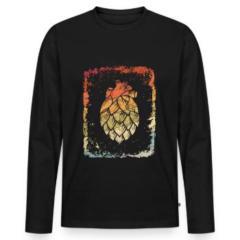 Craft Beer Beer Drinker Hobby Brewer Hops Gift - Men's Premium Organic Long Sleeve Shirt - black - Front - Nico (187cm)