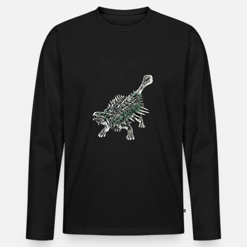 Ankylosaurus - Männer Premium Bio Langarmshirt - Schwarz