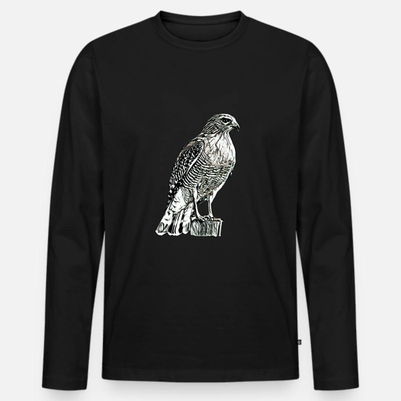 Falke - Männer Premium Bio Langarmshirt - Schwarz
