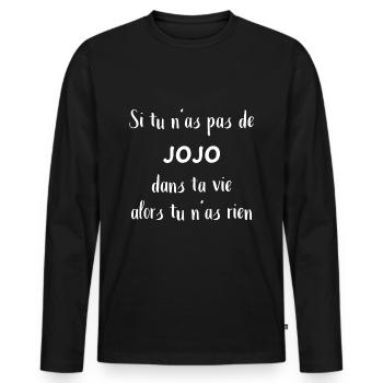 Wenn du kein Jojo hast, dann hast du nichts - Männer Premium Bio Langarmshirt - Schwarz - Vorne - Nico (187cm)