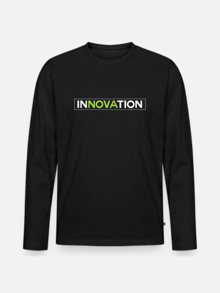 Innovation - Neues, die tolle Geschenkidee - Männer Premium Bio Langarmshirt - Schwarz