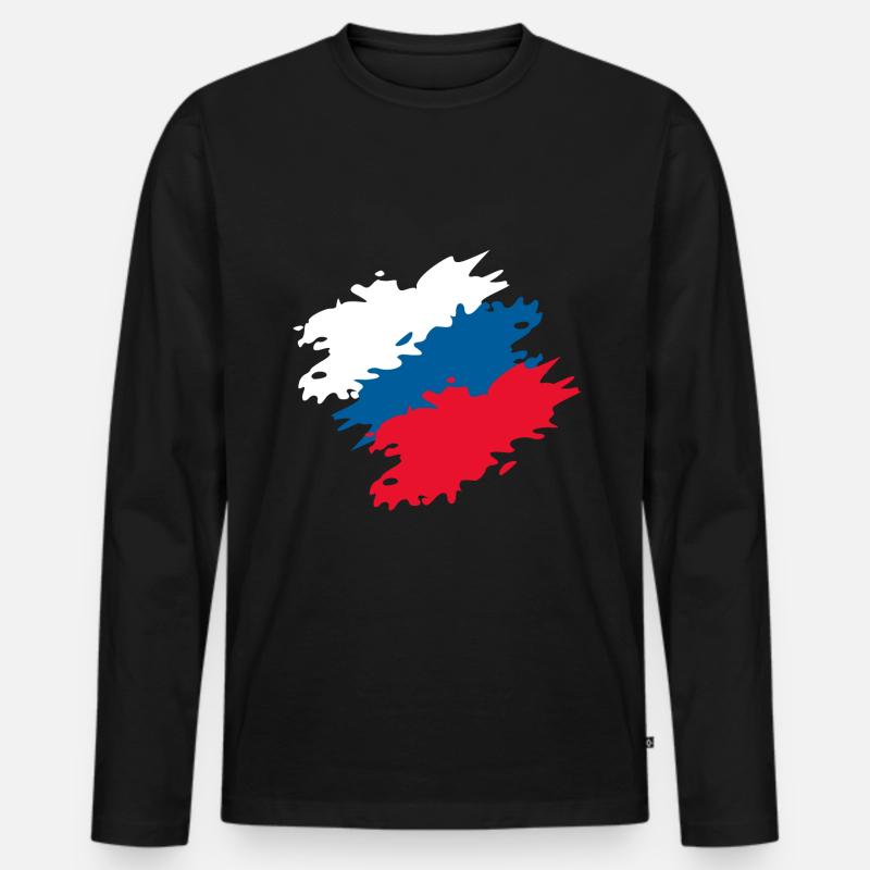 Tschechien - Männer Premium Bio Langarmshirt - Schwarz