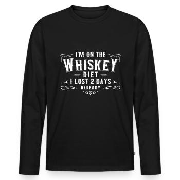 Whiskey Liebhaber Whisky Trinker Geschenk - Männer Premium Bio Langarmshirt - Schwarz - Vorne - Nico (187cm)
