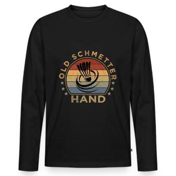 tennis, player, design, players, - Men's Premium Organic Long Sleeve Shirt - black - Front - Nico (187cm)