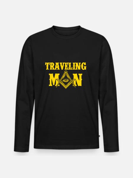 Masonic Freemasonry Fraternal - Männer Premium Bio Langarmshirt - Schwarz