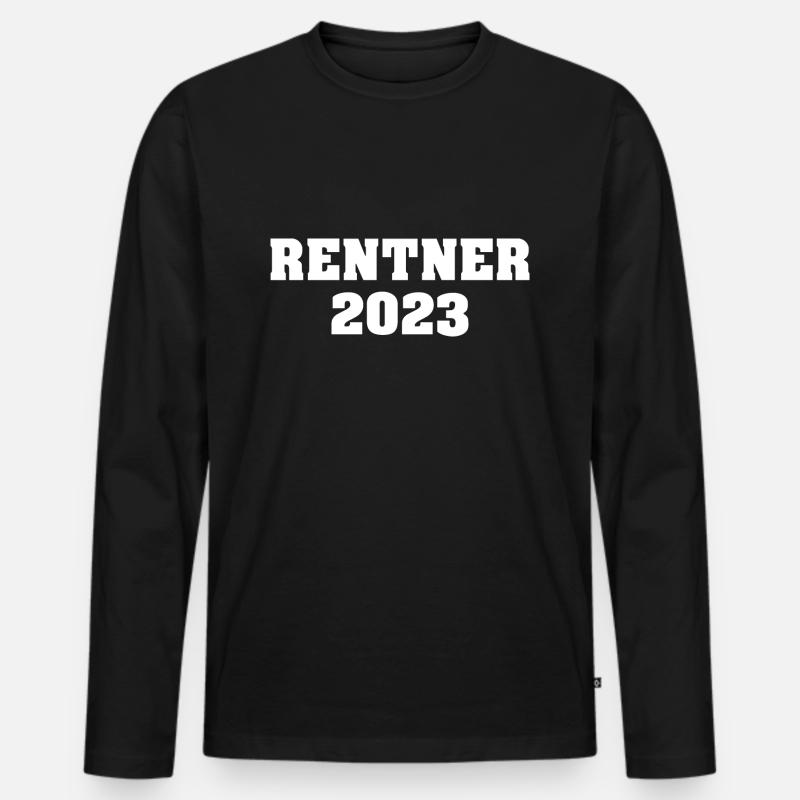 Rentner 2023 - Männer Premium Bio Langarmshirt - Schwarz