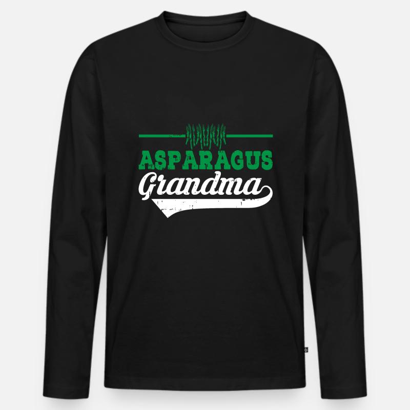 Spargel - Männer Premium Bio Langarmshirt - Schwarz