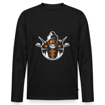 Quitter le travail le vendredi, vacances de ski, funshirt, neige - T-shirt manches longues Premium bio Homme - noir - Devant - Nico (187cm)
