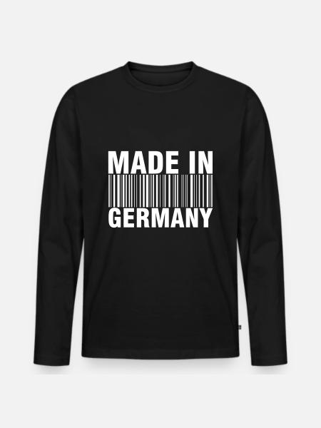 Made in Germany - Men's Premium Organic Long Sleeve Shirt - black