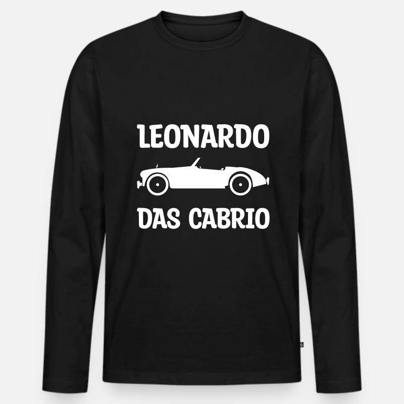 Leonardo das Caprio Geschenk - Männer Premium Bio Langarmshirt - Schwarz